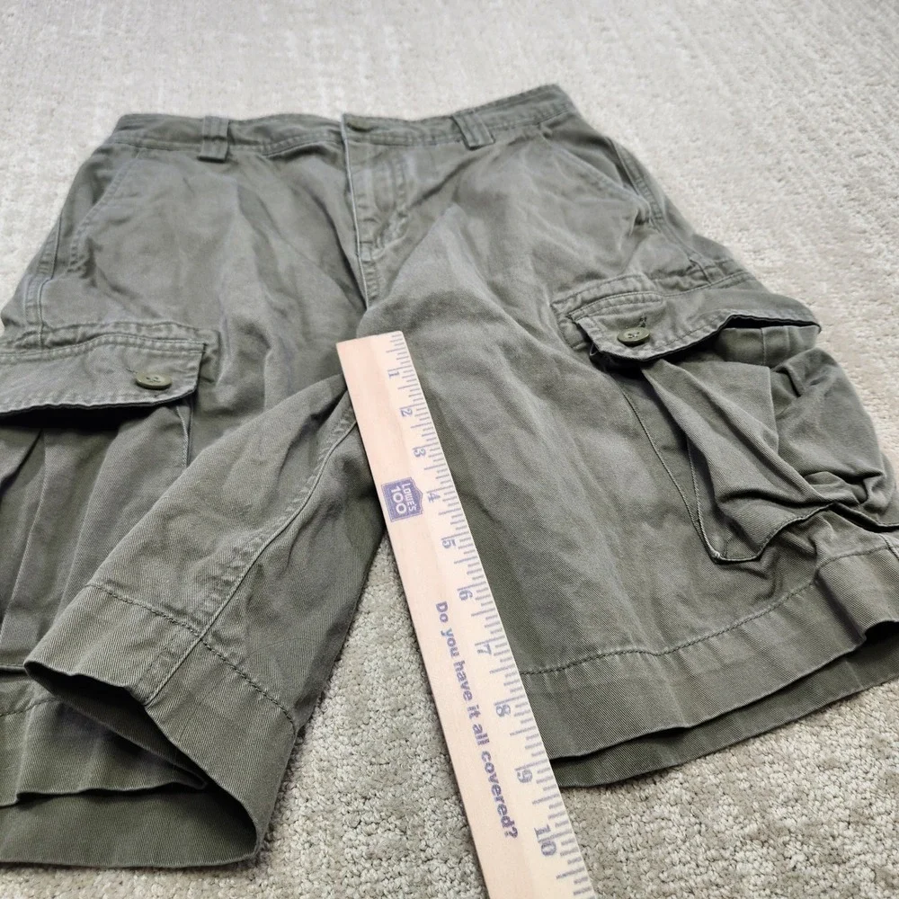 Vintage Polo Ralph Lauren Cargo Shorts‎ Youth 14 Kid Boys Y2K Baggy Olive Green
